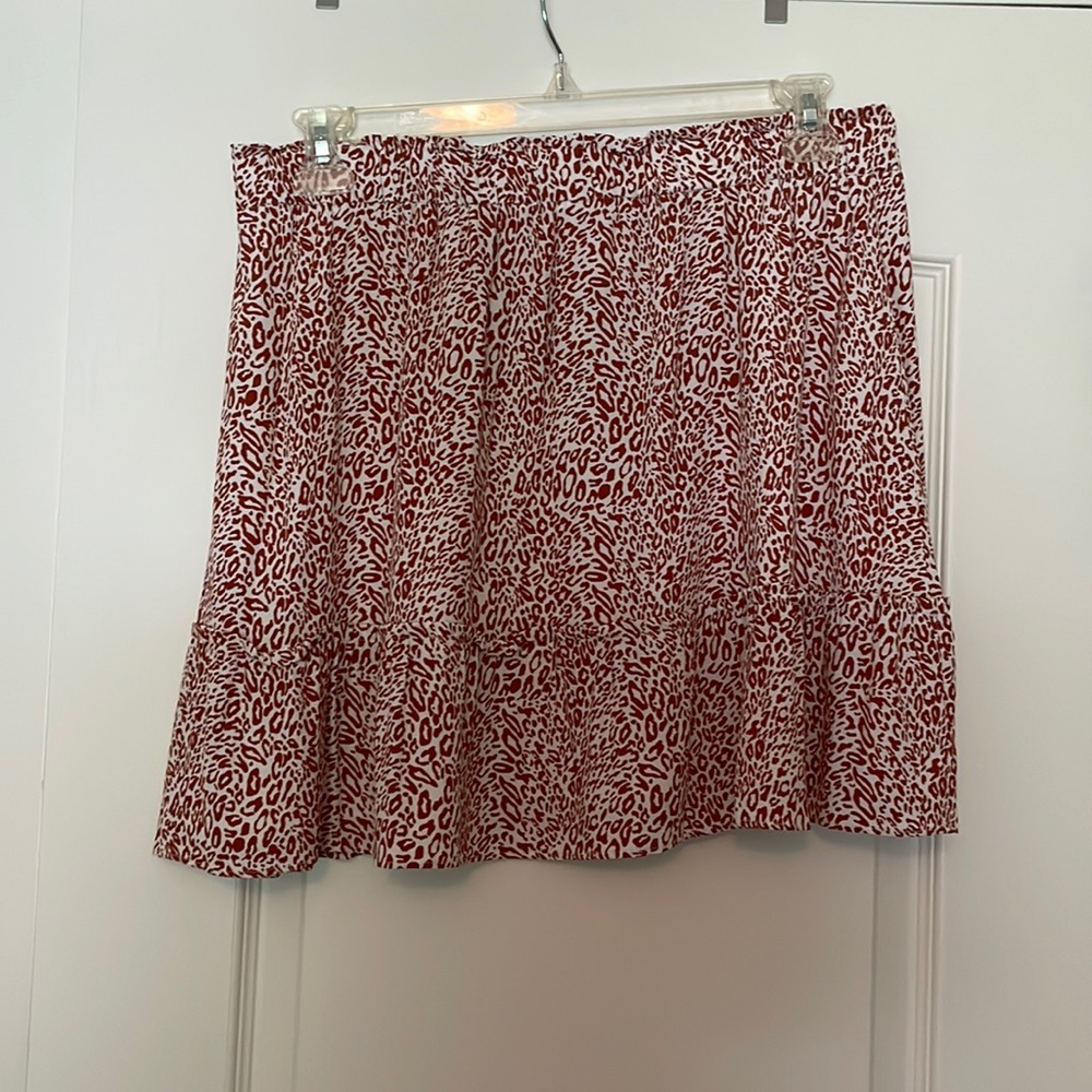 Loft leopard skirt
